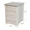 International Concepts Rectangle 2 drawer File Cabinet, 18.1 W, 20.9 L, 25.4 H, Wood Unfinished OF-51 - alternate 10